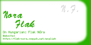 nora flak business card